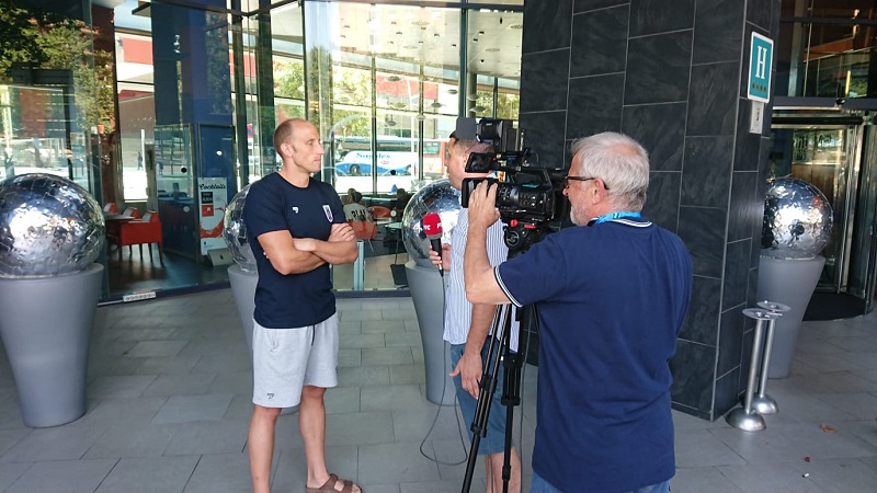 Andrija Prlainović daje izjavu, EP 2018.
