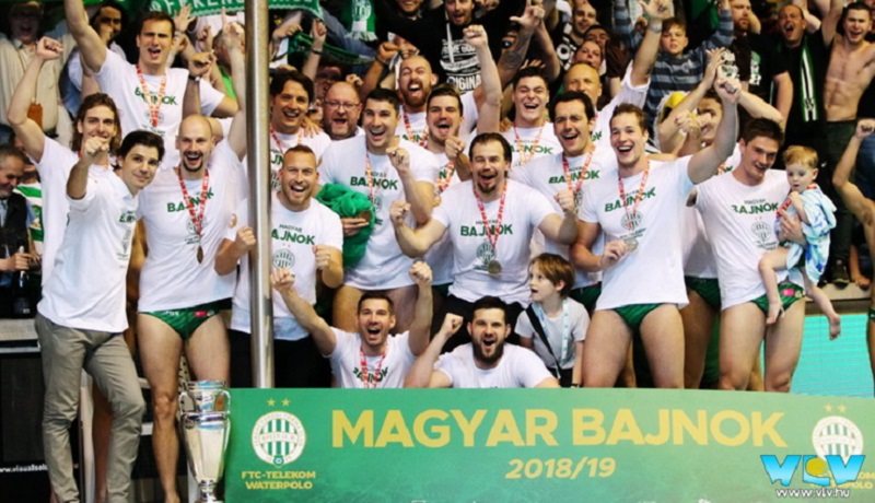 Vaterpolo klub Ferencvaroš šampion Mađarske 2019.