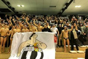 Grobari na Banjici, vaterpolo Liga šampiona, Partizan - Breša